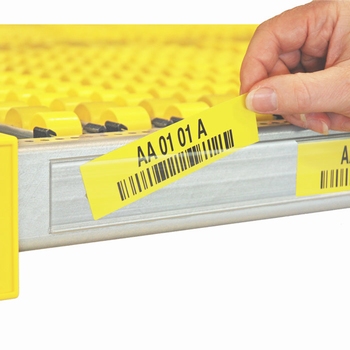 Self-adhesive label holder for rack width 1900 mm