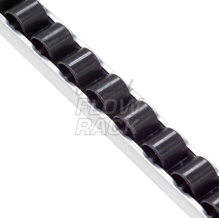 Standard roller track for shelf depth 1230 mm